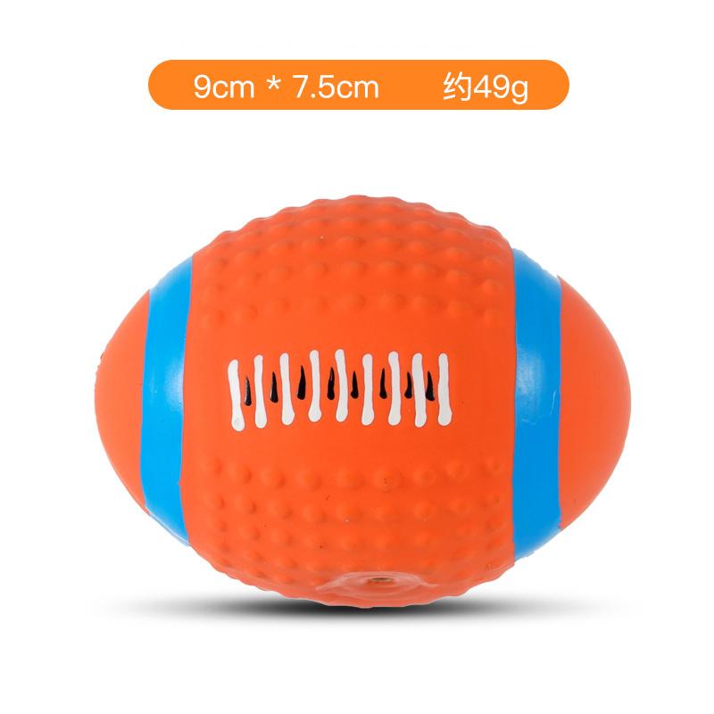 Squeaky Dog Ball Latex Rubber Dog Squeak Chew Toys Soft Bouncy Fetch Sports Balls for Medium Small Pets Interactive Play