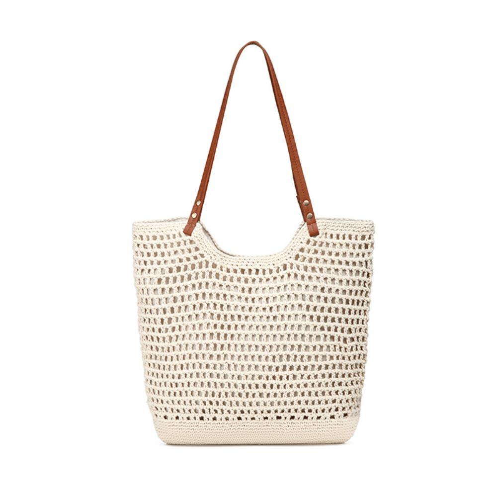 Sac Seau Exquis Nouveau d'Été pour Femmes Grande Capacité Décontracté d'Été Polyvalent Sac à Main Bandoulière Oblique white multicolore