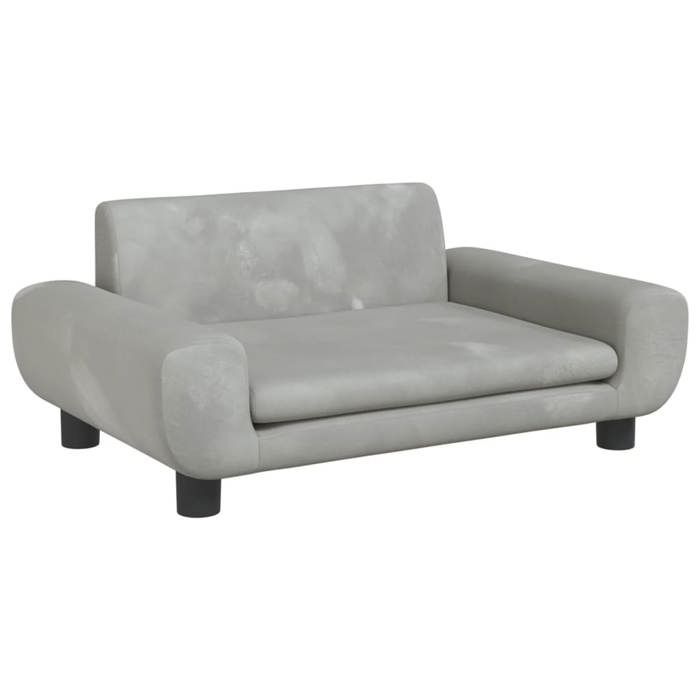 VidaXL Canapé pour enfants gris clair 70x45x33 cm velours, mini canapé, mini canapé-chaise, mini canapé pour enfants, canapé 3196387