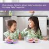 Vicloon Baby Suction Plate, 3Pcs Silicone Baby Suction Plates, Non Slip Silicone Baby Weaning Plate, Divided Dishes for Toddler Kids Self Feeding, Fi