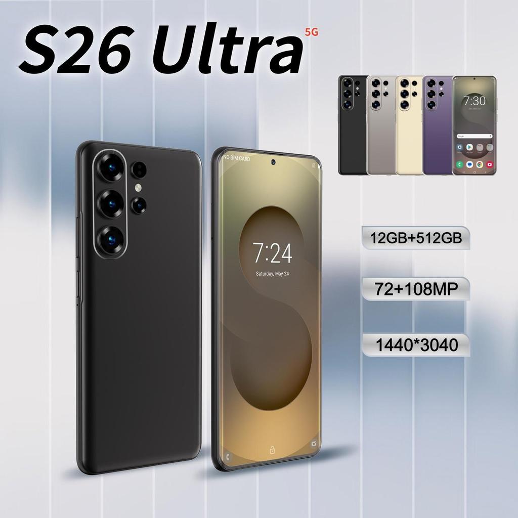 Cross-Border Android S26 Ultra - 4G Curved Screen, 3GB+64GB, In Stock