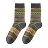 Autumn/Winter Retro Women's Y2K Mid-Calf Pile-Up Socks: Ethnic Style, Double-Needle, Odor-Resistant Cotton.