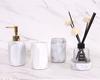 Creative bathroom marble four piece set toothbrush cup soap box hand sanitizer bottle toothbrush cup bathroom set resin