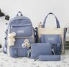 Schoolbag Female College Student Campus Canvas Bag Grades 3 to 5 and 6 Large Capacity Middle School Student Junior High School Student Backpack Female