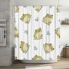 Adorable Frogs Dragonflies Shower Curtain Kids Bathroom Decor Set for Home Decoration with Hooks (Green)