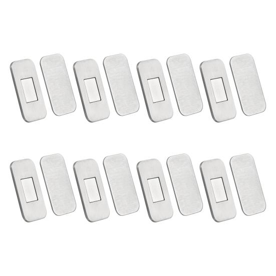 2/4/6/8Pcs Stainless Steel Magnetic Door Catch, Ultra Thin Cabinet Door Magnet, Adhesive Magnetic Latch for Kitchen Bathroom Closet Cupboard Drawer
