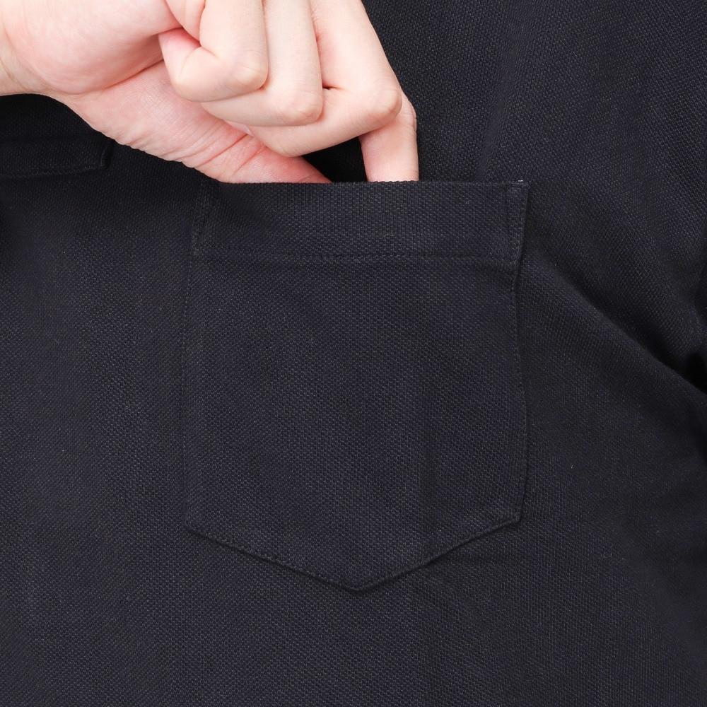 Polo Ralph Lauren Solid Color Pocket Design Short Sleeve Polo Shirt Men tops Black MNPOKNI1N822399-001