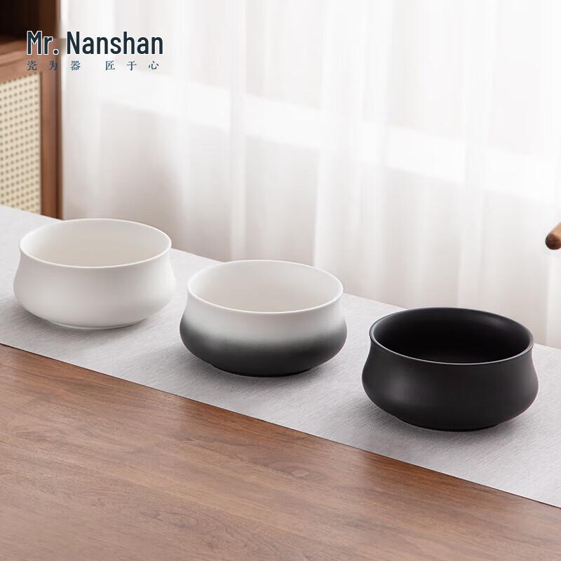 Nanshan Xiansheng Zen White Ceramic Tea Wash Bowl