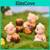 Adorable Cartoon Resin Miniature Bear With Honey Pot For Home Decoration