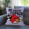 Animation A-A-Angry Birds Cartoon Cushion Cover Inches Farmhouse Decor Home Throw Pillow Covers For Couch Decorations