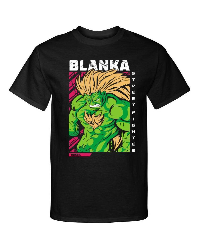 Игровая футболка Street Fighter Blanka Видео Боевые Искусства Унисекс Футболка XXXL