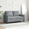 Vidaxl Sofa 2-Osobowa, Jasnoszara, 120 Cm, Tapicerowana Tkaniną
