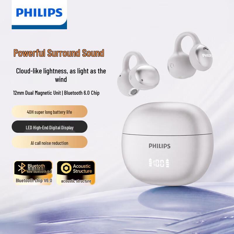 Philips Open-Ear Bluetooth Sports Earbuds