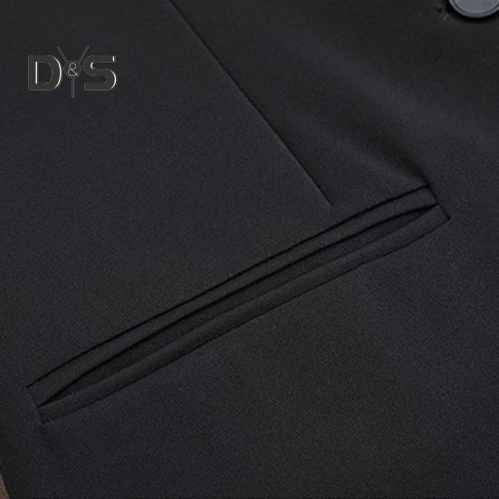 Women Vest Sleeveless Double Buttons Western Style Slim Fit Cardigan Suit Coat Pure Color Deep V Neck Formal Business Style Lady Waistcoat