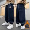 Children Winter Warm Pants Children Sweatpants Thicken Corduroy Boys Casual Pants Boys Sport Pants Kids Loose Long Trousers