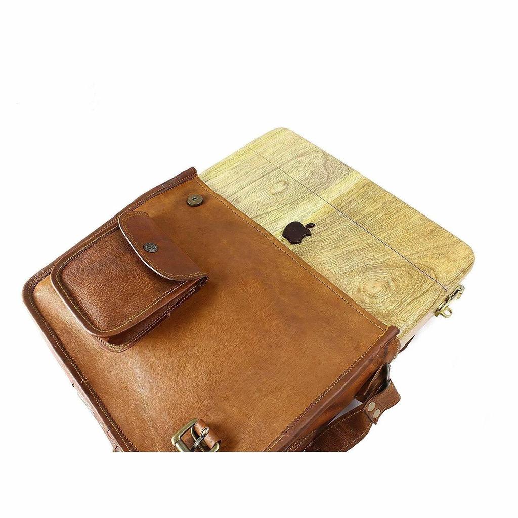 Pánská obchodní kožená taška Vintage Briefcase Laptop Messenger Bag Taška přes rameno