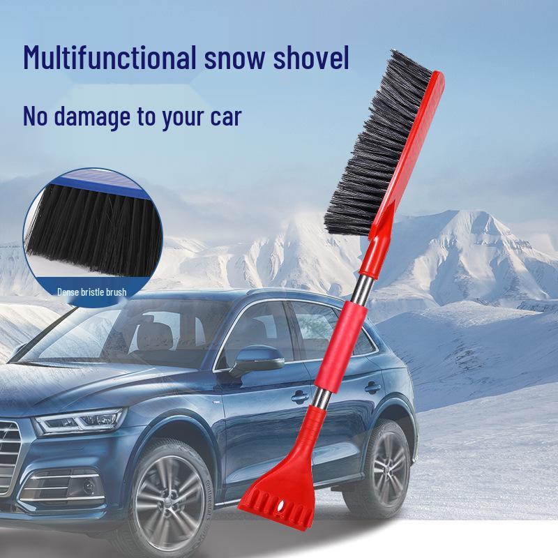 Two-in-One Snow Shovel & Ice Scraper: Winter Glass Cleaning Brush