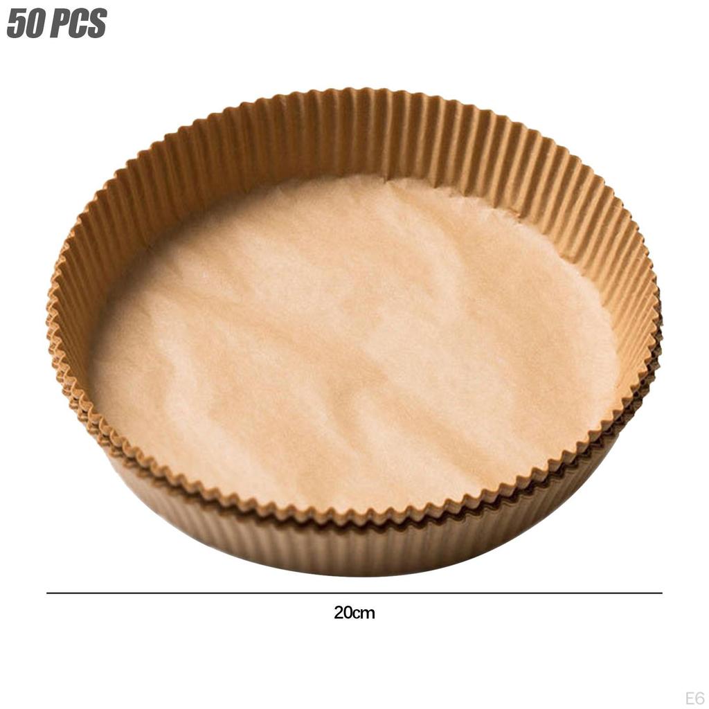 50 Parchment Paper for Baking 20cm Cookie Sheet Liner Disposable Cooking Grilling
