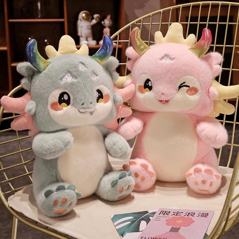 20/30cm Cartoon Maskottchen Drache Plüschtiere Weicher Glücksdrache Kuscheltier Kawaii Plüschtier Puppe Kissen Laden Dekor Geschenk