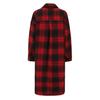 Extra Long Plaid Coat with Drop Sleeves and Pockets Ladies Casual Shirt Jacket