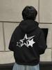 Marineblau Jungen Hoodie Silberner Stern Rückendruck Langarm Pullover Sweatshirt Lässig Sport Mode Kinder Oberteile Für Herbst Tägliche Outdoor Kleidung