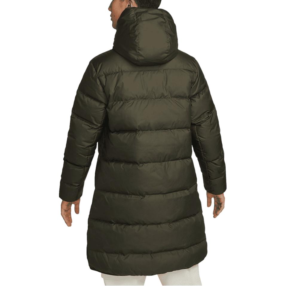 Nike Einfarbige Daunenjacke in mittlerer Länge mit Logo-Print für Herren Oberbekleidung Redwood-Grün DV1134-355