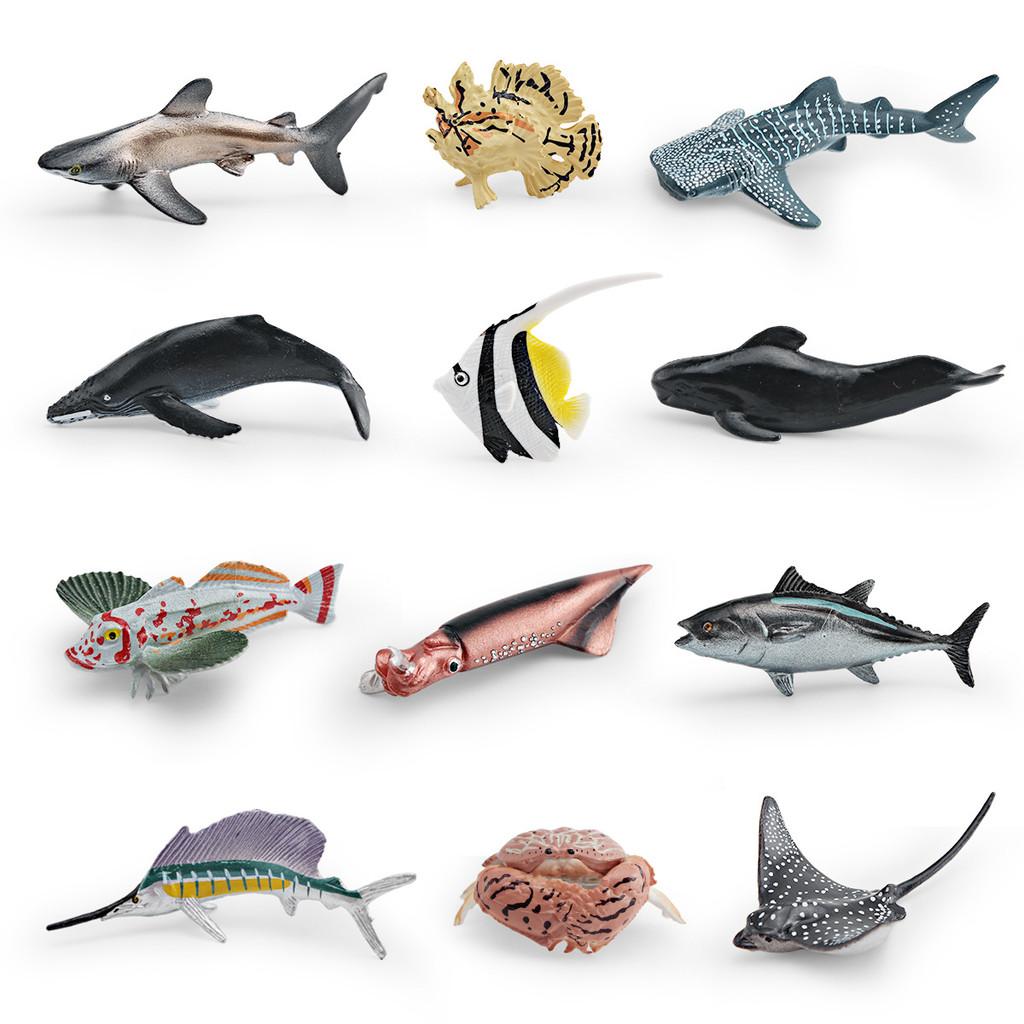 Морские Симуляторы Глубоководный Скат Краб Кальмар Косатка Акула Модели Настольный Набор Украшений