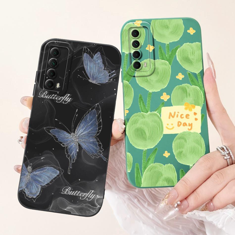 For Huawei P Smart 2021 Case Huawei Y7A PPA-LX3 PPA-LX1 PPA-LX2 Elegant Printing Soft Silicone Shockproof Phone Cases