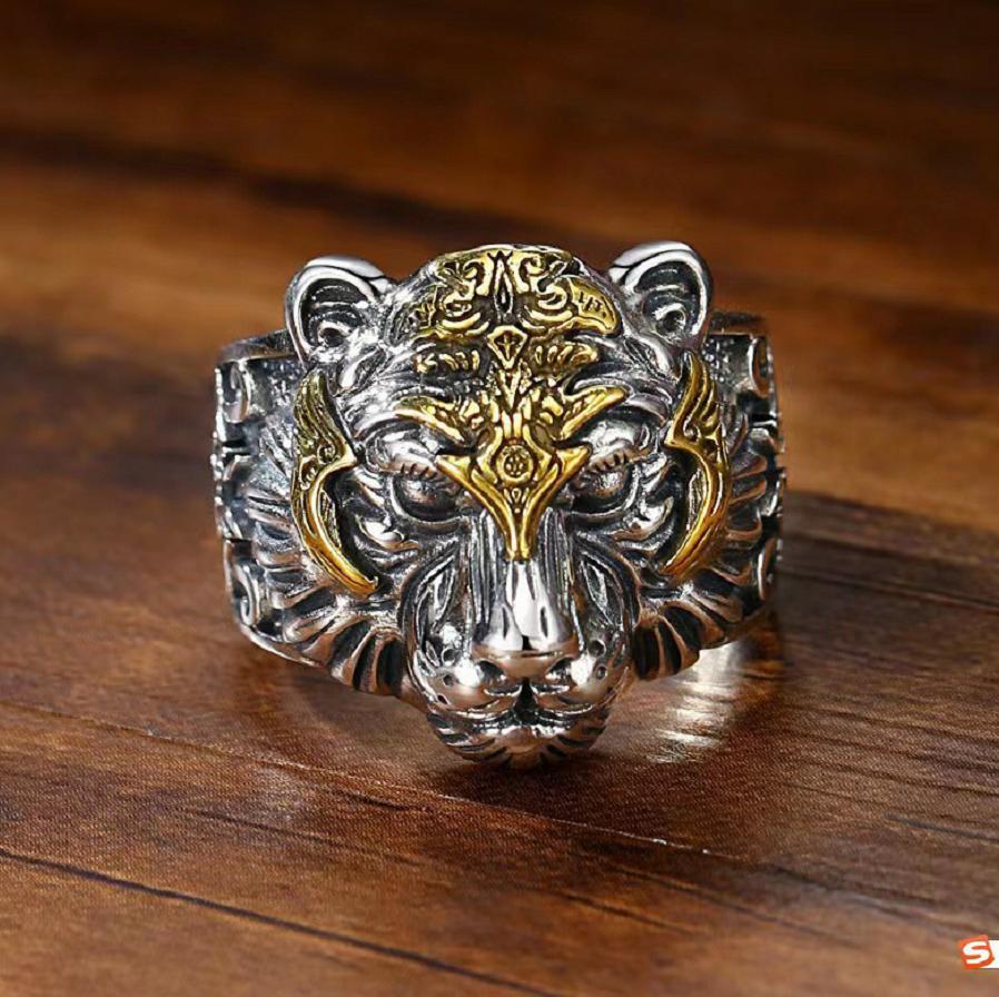 925 Silver Ring Vintage Animal Luxury High Quality For Men Women Wedding Fine Jewelry Accessories Party Gift Fashion