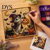Halloween Party Supplies Cat Faux Pearl Painting Art Kit, Spooky 3D Beads Crafting Kits for Beginners Crafts, Cute Witch Gem Wall Adults, Craft Lovers