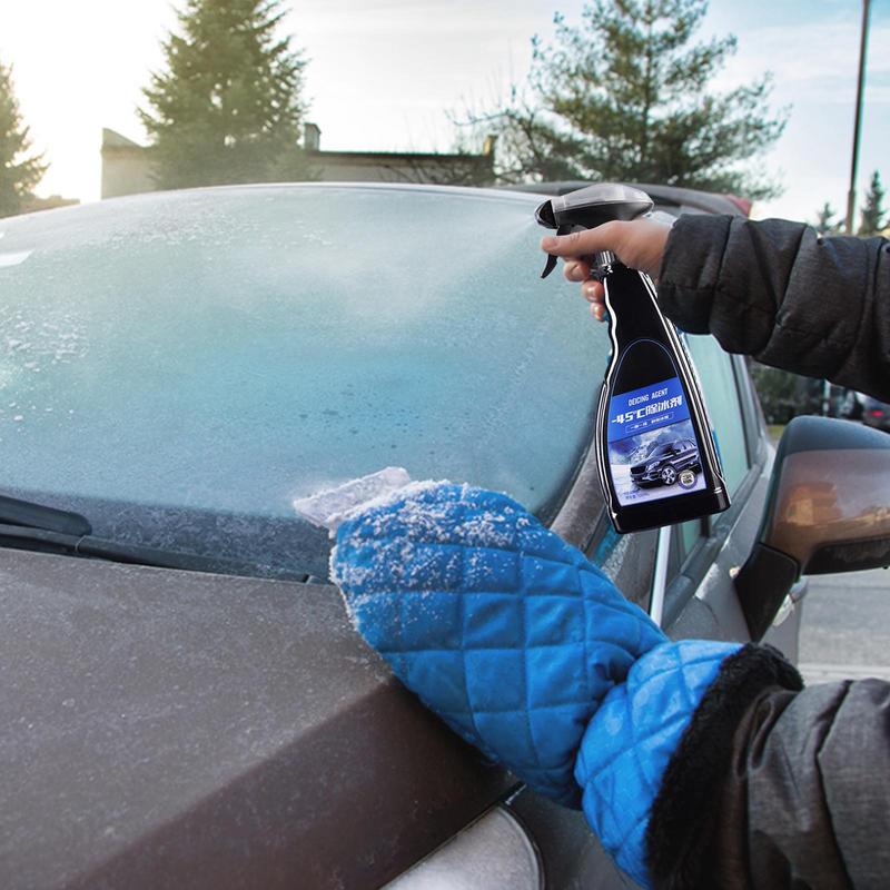 Car Defrost Spray 500ml Easily Melts Ice Frost Spray Auto Windshield Deicing Spray Fast Ice & Snow Melting Spray For Car