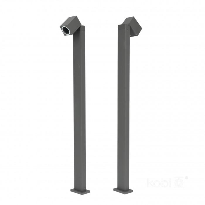 Garden post 1xGU10 IP44 gray