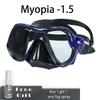 Krátkozrakost Myopie Potápěčská maska Brýle Pryskyřičné Plastové čočky Brýle Silikon Krátkozraké Čtení