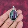 Ruby In Zoisite Pendant Gemstone Jewelry, 925 Solid Sterling Silver Pendant, Handmade Jewelry Birthstone Pendant, Gift For Him