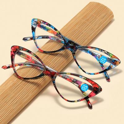 Fashion Women Cat Eye Reading Glasses Men Presbyopic Anti Blue Light Eyewear