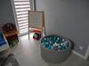Dry pool 110x40cm gray with 500 balls: turquoise, gray, pearl
