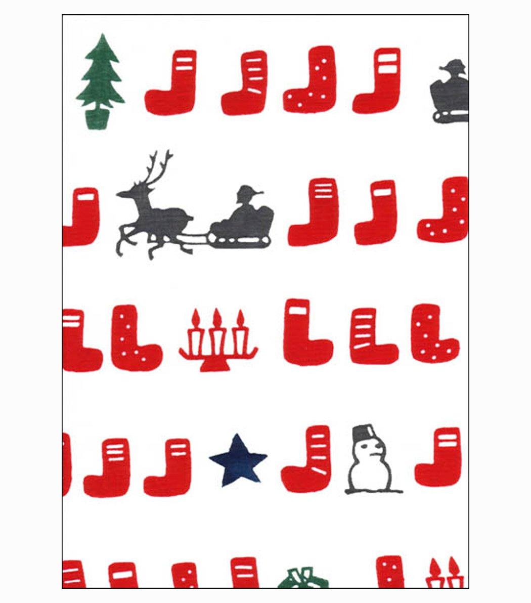 

Tenugui Hand Cotton Made in Japan Christmas Niwa-zome (Japanese Towel) - Chū-sen (Dyed) - 100% - -