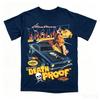 Black Red Blue Flame Font Male Racer Race Car Graphic Tee Yellow Horror Movie Header Chest Oversized Street Tops