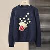 Women's Loose Fit Color Block Winter Sweater