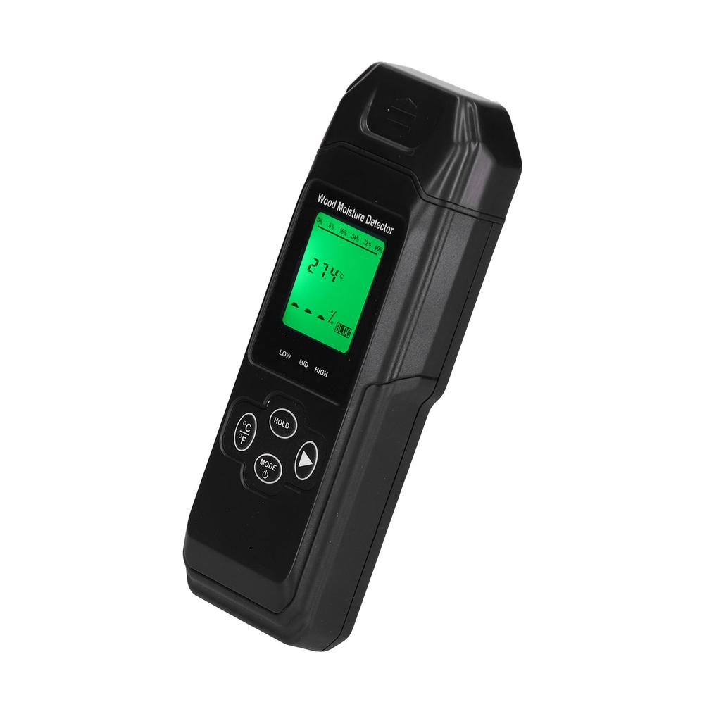 Wood Moisture Tester Building Materials Moisture Enviroment Temperature Detection with LCD Display