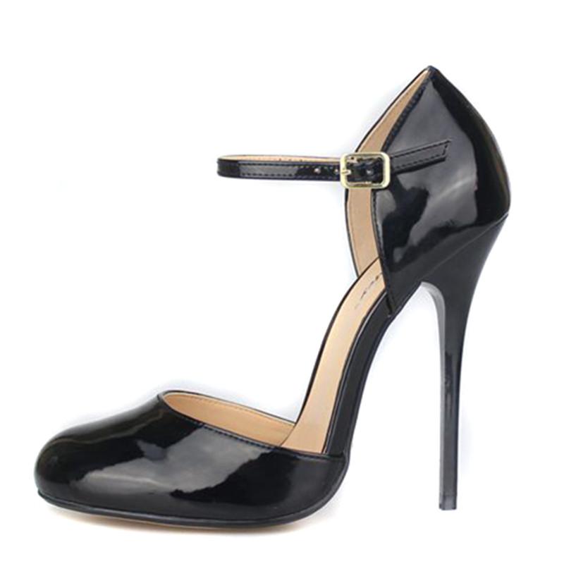 High Heels Pumps Fashion Red Black Heel D'Orsay Women Sandal Large Size 45 48 Spring Summer Office Party Shoes Female Hey Si Mey