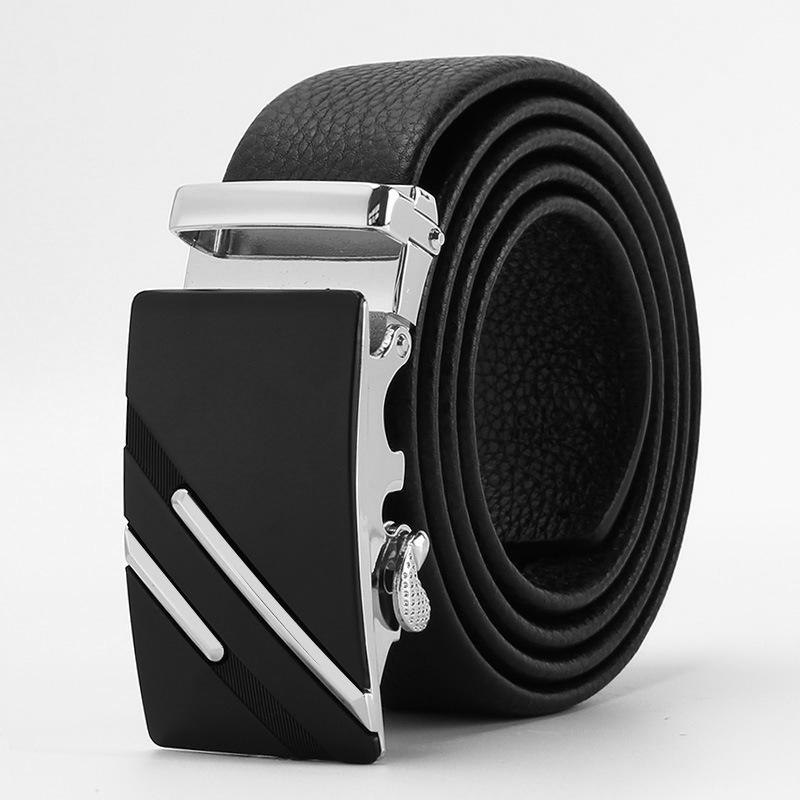 Men's Head Layer Leather Belt High End Automatic Buckle Belt Business Versatile Cowhide Belt