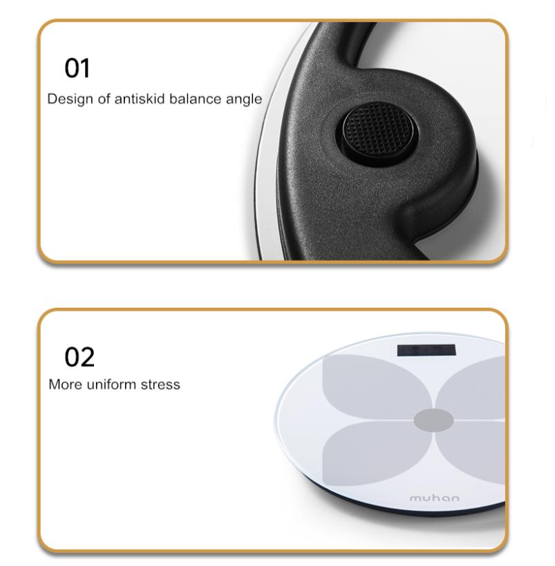 Badezimmerwaage Elektronische Digitale Gewichtswaage Körperfett Bodenwaage Körperzusammensetzungsanalysator Verbinden Bluetooth Smart Waagen