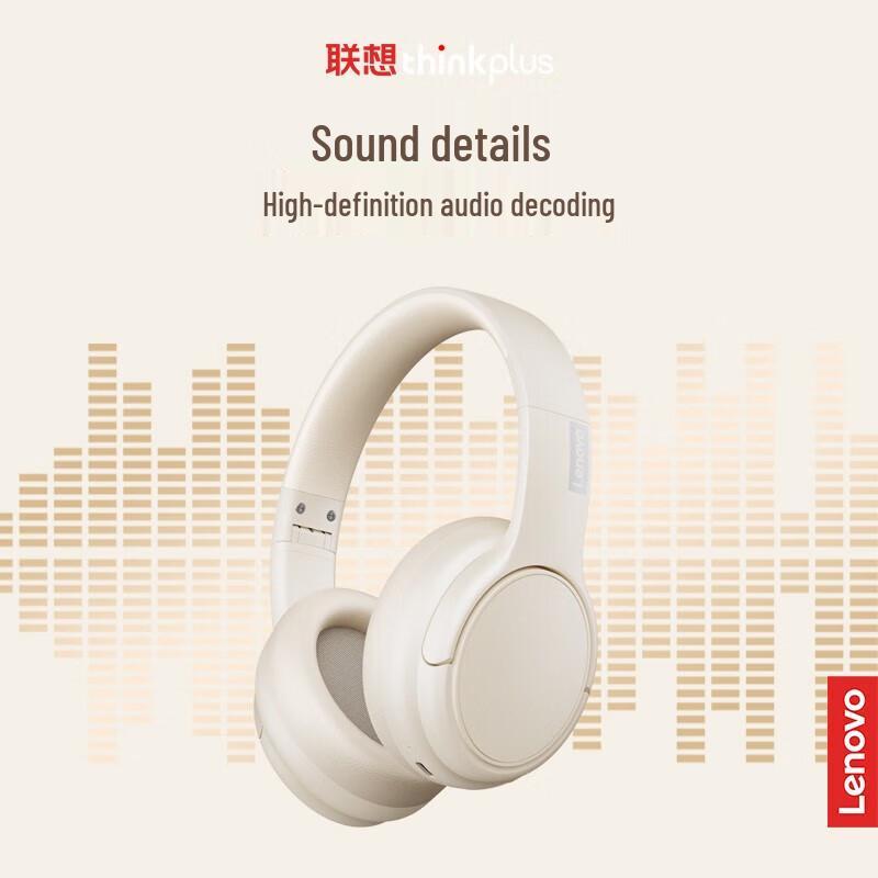 Lenovo TH20 Wireless On-Ear Bluetooth Headphones