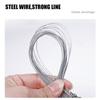 5/10pcs 15/20/25cm Anti-bite Steel Wire Leader Leashes For Fishing 50LB With Swivel Fishing Lure Accessories Pike Bass