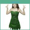 Rochie Cosplay Zână Tinker Bell Costum Pixie Verde Pentru Adulți Cu Design Drăguț Și Material Amestec Bumbac