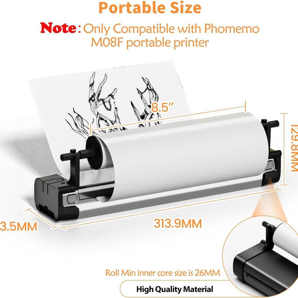 Phomemo Quick-Dry Thermal Tattoo Printing Paper - A4/A5/B5/Letter Sizes