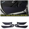 Carbon Fiber Stickers Car Inner Door Anti Kick Pad Protection Side Film Accessories For Toyota Corolla Cross XG10 - 2024