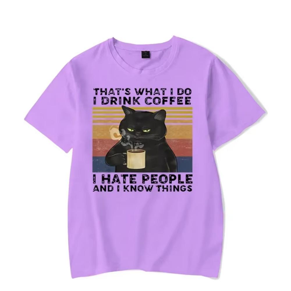 Das mache ich Ich trinke Kaffee Grafik T-ShirtMode Harajuku T-Shirt Hip Hop Herren Marken-T-Shirt Trend Übergroßes Shirt