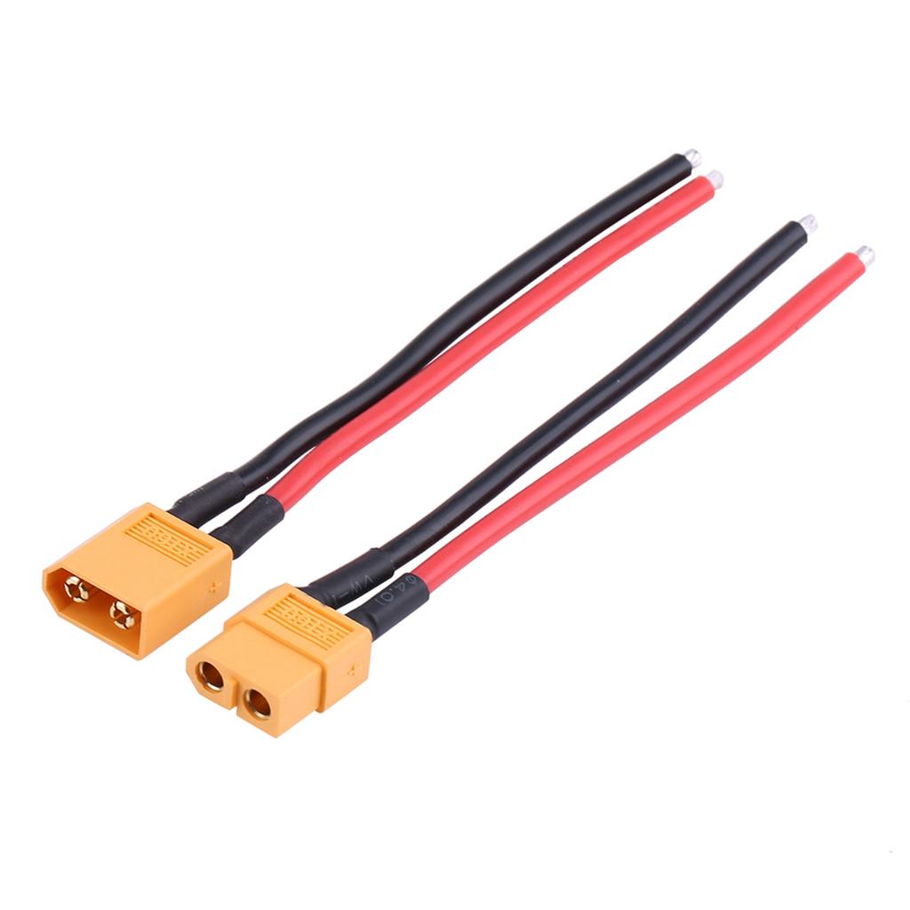 2Pcs Set XT60 Female, Adapter 14AWG Silicone Cable xt 60 connectors Male Connector stecker xt60 kabel Wire RC Accessory